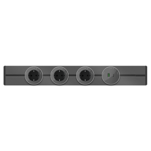 Systeme Electric MultiTrack Шина открытой установки трековой системы 40 см Графит (MTK10004G)