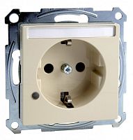 SCHNEIDER ELECTRIC Механизм розетки Schuko с полем для надписи с индикаторной лампой бежевый (MTN2303-0344)