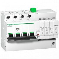 SCHNEIDER ELECTRIC УЗИП СО ВСТРОЕННОЙ ЗАЩИТОЙ IQUICK IQUICK PRD 3П+Н 20кА С КАРТРИДЖАМИ (A9L16297)