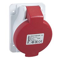 SCHNEIDER ELECTRIC КАБ РОЗ БСТР УГЛ 16А 2P-E 380-415 IP44 (PKY16F433)