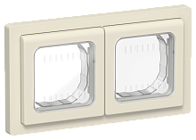 FLITE Рамка 2-местная IP55л сливочный (FI-M20-32-55-K86)