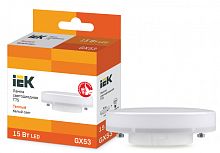 IEK Лампа светодиодная LED 15вт GX53 тепло-белый таблетка ECO (LLE-T80-15-230-30-GX53)