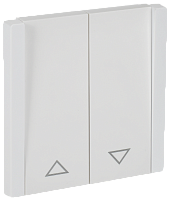 IEK FORTE&PIANO Выключатель жалюзи 10А FP211 белый  (FP-V15-0-10-1-K01)