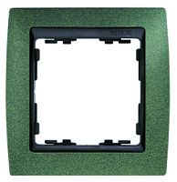 SIMON Рамка на 1 пост, S82, зеленая текстура - графит (82814-65)