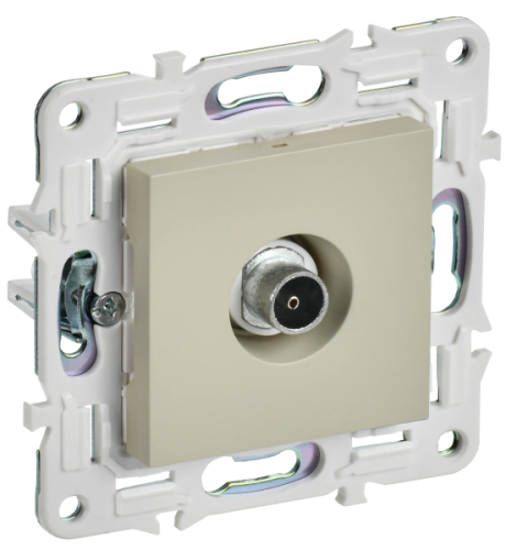 IEK SKANDY Розетка TV оконечная SK-A12B бежевый  (SK-A10-O-K10)