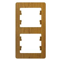 SCHNEIDER ELECTRIC GLOSSA Рамка 2 поста вертикальная дуб (GSL000506)
