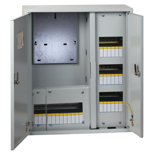 EKF Щит учетно-распределительный навесной ЩРУн-3/48о IP31 двухдверный с окном 580х620х165 (mb23-3/48-2)