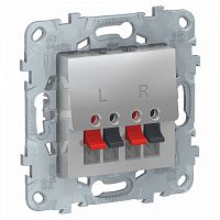 SCHNEIDER ELECTRIC Аудиорозетка UNICA NEW алюминий (NU548630)