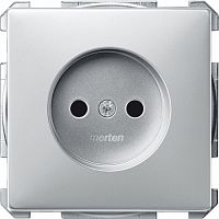 SCHNEIDER ELECTRIC Механизм розетки без заземления без шторок винтовые зажимы алюминий (MTN2000-4060)