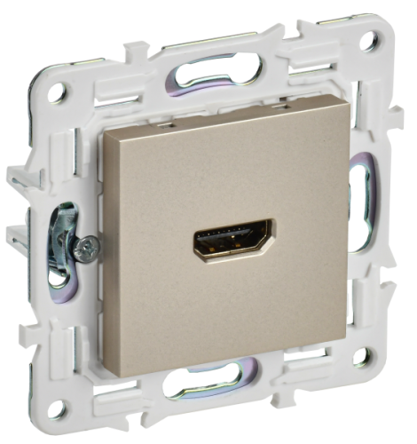IEK SKANDY Розетка HDMI SK-H01Sh шампань  (SK-H10-K37)