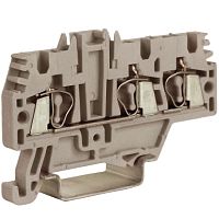 DKC Зажим проходной HMM.2/1+2GR 1 ввод/2 вывода 2.5 кв.мм серый QUADRO (ZHM510GR)