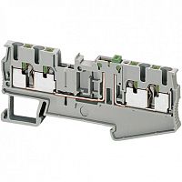 SCHNEIDER ELECTRIC Клемма пружинная PIT разъединитель тип 4 точки 2.5мм.кв. серая (NSYTRP24SC)