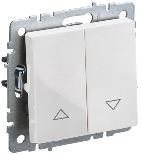 IEK BRITE Выключатель жалюзи 10А ВС10-1-5-БрБ белый (BR-V15-0-10-K01)