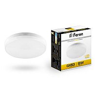 FERON Лампа светодиодная LED 9вт GX53 теплый таблетка (LB-452) (25832)