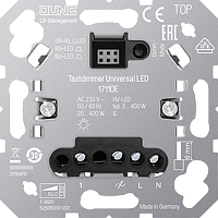 JUNG Клавишный LED диммер  универсальный  с входом для спутниковых устройств. Механизм. (1711DE)