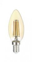 JAZZWAY Лампа сетодиодная декоративная LED 8w E14 3000K свеча золотая филамент 230/50  (5020917)