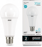 GAUSS Лампа светодиодная LED 35Вт E27 2740lm 4100K Elementary A67  (70225)