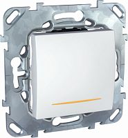 SCHNEIDER ELECTRIC Выключатель одноклавишный, двухполюсный, с индикацией, в рамку, белый (MGU5.262.18SZD)