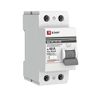 EKF Выключатель дифференциального тока  (УЗО) 2п 40А 30мА АС  PROxima (elcb-2-40-30-em-pro)