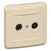 SCHNEIDER ELECTRIC ЭТЮД Розетка телевизионная оконечная TV/FM 2дБ скрытая бежевая (TVC-001K)
