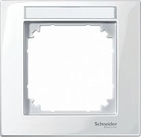 SCHNEIDER ELECTRIC Рамка 1 пост с полем для надписи M-PLAN белый (MTN514119)