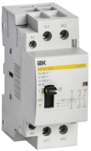 IEK Контактор модульный с ручным упр. КМ40-20МР AC KARAT  (MKK12-40-20)