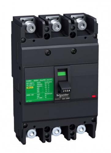 SCHNEIDER ELECTRIC Выключатель автоматический трехполюсный 150А 25кА EZC250N (EZC250N3150)