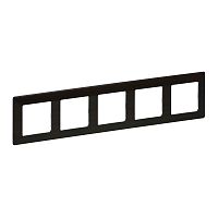 LEGRAND Valena LIFE Рамка 5 постов темное дерево универсальная (754175 )