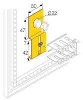 ABB Кронштейн для перфорированного кабель-канала на кнопку d22  (100шт) (EV1131)