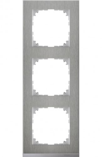 SCHNEIDER ELECTRIC M-Pure Decor Рамка 3 поста сталь/алюминий (MTN4030-3646)