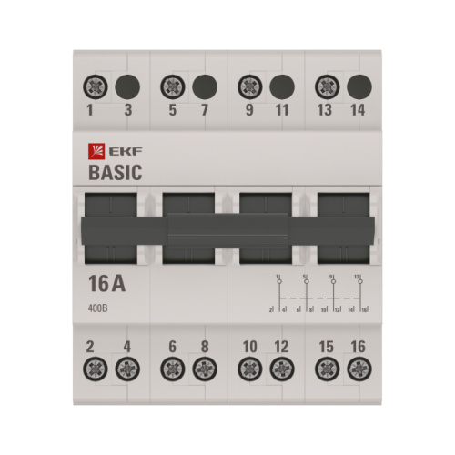 EKF Переключатель трехпозиционный 4P 16А Basic (tps-4-16) фото 2