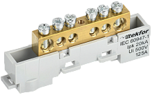 IEK TEKFOR Шина L фаза неизолированная на универсальном держателе 6х9-6-Ср  (TF-NN10-06-DL-K03)