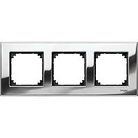 SCHNEIDER ELECTRIC Рамка 3 поста металл хром (MTN403339)