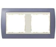 SIMON Рамка на 2 поста, S82, сирень - сл.кость (82721-64)