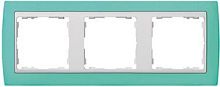 SIMON Рамка на 3 поста, S82, зеленый полупрозрачный - белый (82633-65)