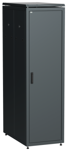 IEK Шкаф сетевой 19дюйм LINEA N 47U 600х1000 мм металлическая передняя дверь черный (LN05-47U61-M)