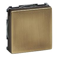 SCHNEIDER ELECTRIC Розетка с крышкой в рамку античная латунь SCHUKO (MTN2311-4143)