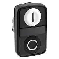 SCHNEIDER ELECTRIC Головка кнопки двойная с маркировкой черный (ZB4BA71217)