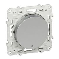 SCHNEIDER ELECTRIC ODACE Переключатель с LED подсветкой алюминий (S53R263)