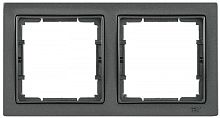 IEK РУ-2-БА Рамка двухместная квадратная BOLERO Q1 антрацит IEK  (EMB22-K95-Q1)