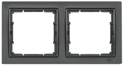 IEK РУ-2-БА Рамка двухместная квадратная BOLERO Q1 антрацит IEK (EMB22-K95-Q1) IEK РУ-2-БА Рамка двухместная квадратная BOLERO Q1 антрацит IEK (EMB22-K95-Q1)