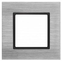 ЭРА Рамка на 1 пост, металл,  Elegance, сталь+антр, 14-5201-41 (Б0034545)
