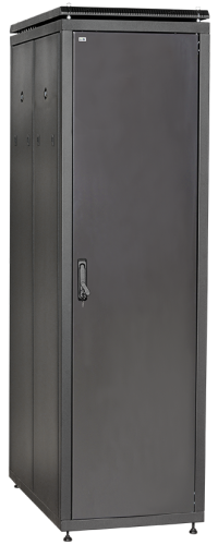 Шкаф сетевой 19дюймов LINEA N 42U 600х1000 мм металлические двери черный