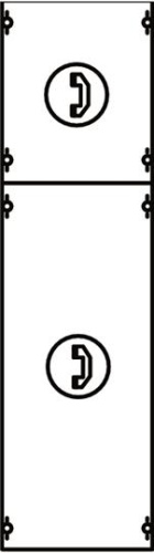 ABB Панель для установки телекоммуникационного оборудования  (3 монтажных профиля) (1MK00A)