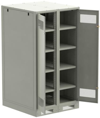 IEK Шкаф LINEA B (пустой) 1700х900х950мм двустворчатая металлическая дверь серый (LB35-17H99-2M)