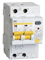 IEK Выключатель автоматический дифференциальный АД-12М 2п 10А 30мА С (MAD12-2-010-C-030)