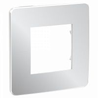 SCHNEIDER ELECTRIC Рамка UNICA STUDIO однопостовая хром/белый (NU280255)