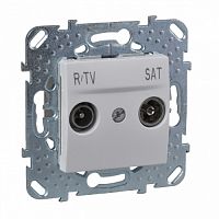 SCHNEIDER ELECTRIC UNICA Розетка телевизионная R-TV/SAT в рамку белая (MGU5.454.18ZD)
