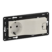 LEGRAND Valena IN MATIC Розетка комбинированная 2К+З 16А 250В/USB 1000мА с лицевой панелью LIFE/ALLURE слон (753210 )