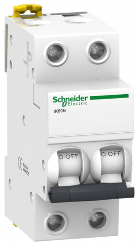 SCHNEIDER ELECTRIC Выключатель автоматический двухполюсный 25А С iK60N 6кА (A9K24225) SCHNEIDER ELECTRIC Выключатель автоматический двухполюсный 25А С iK60N 6кА (A9K24225)